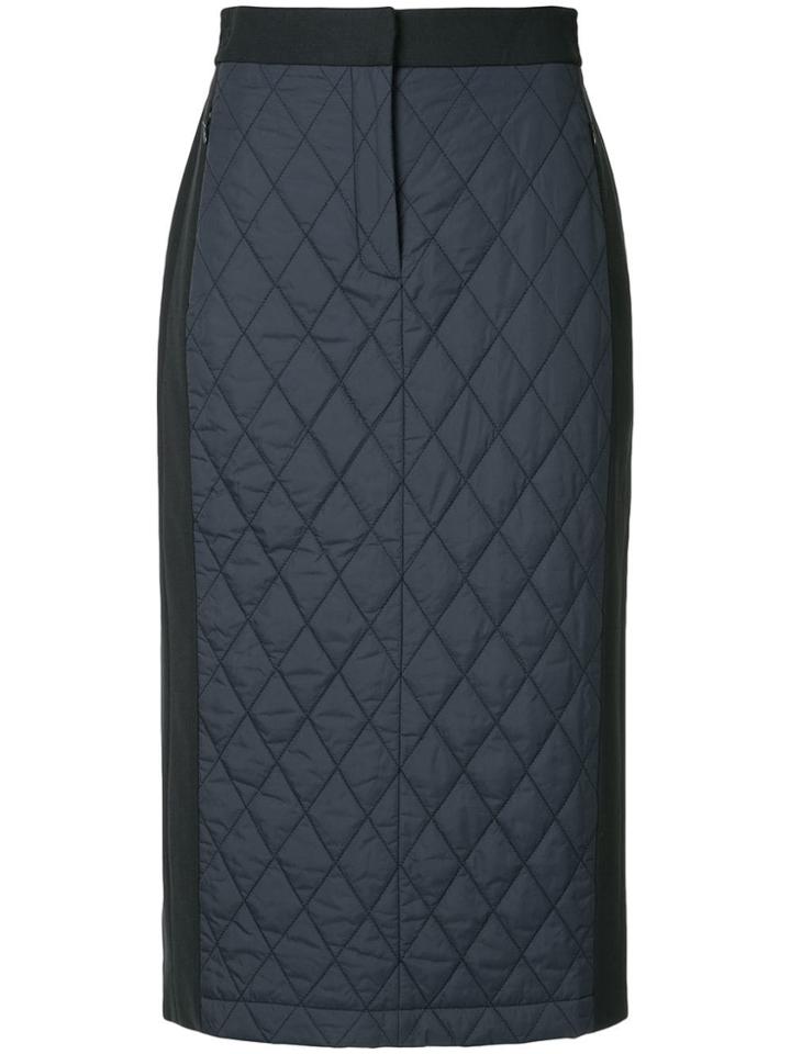 Tibi Quilted Combo Skirt - Black