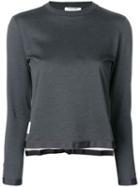 Thom Browne Sheer Back Sweater - Grey