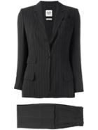 Hermès Vintage Pinstriped Suit - Brown