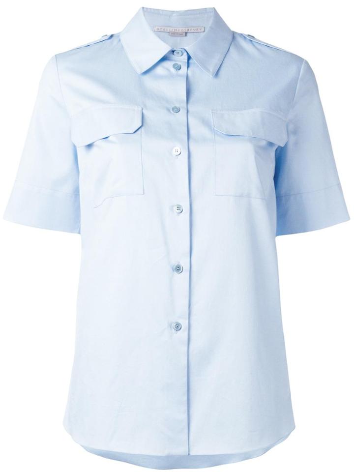 Stella Mccartney Short Sleeve Military Shirt - Blue