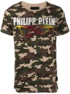 Philipp Plein Camouflage Print T-shirt - Green