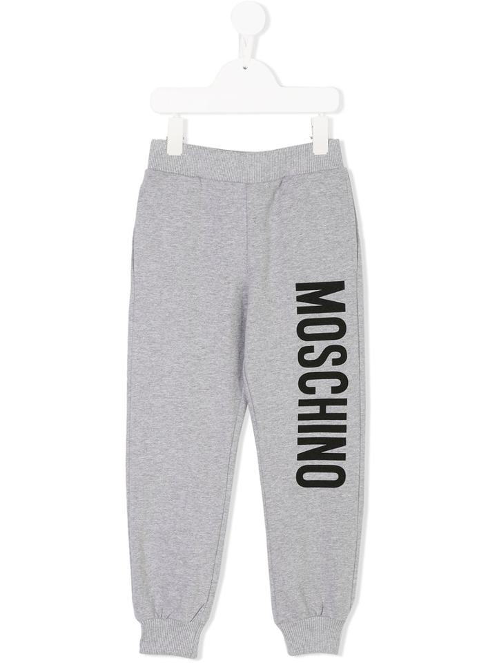 Moschino Kids - Logo Jogging Trousers - Kids - Cotton/spandex/elastane - 10 Yrs, Grey