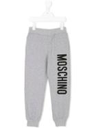 Moschino Kids - Logo Jogging Trousers - Kids - Cotton/spandex/elastane - 10 Yrs, Grey