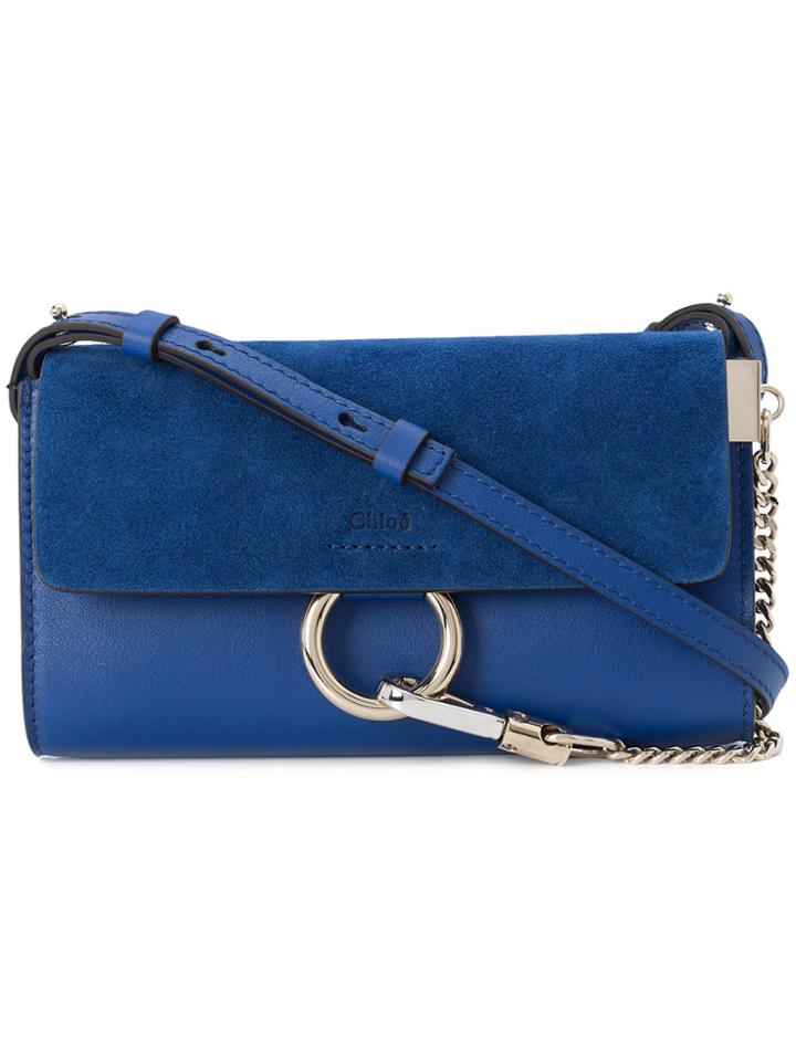 Chloé Faye Small Shoulder Bag - Blue