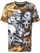 Frankie Morello Skull Print T-shirt - Black