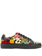Etro Floral Lace-up Sneakers - Black