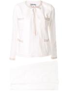 Chanel Pre-owned Two-piece Skirt Suit - White