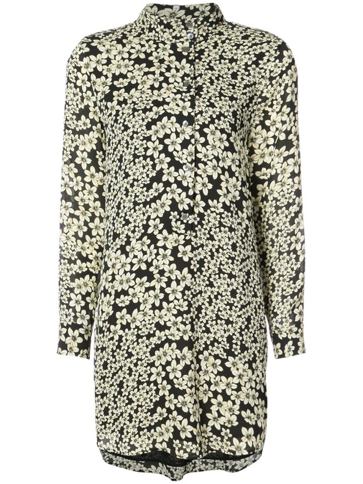 Equipment Floral Print Shirt Dress - Black