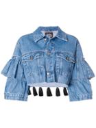Katya Dobryakova Cropped Denim Jacket - Blue