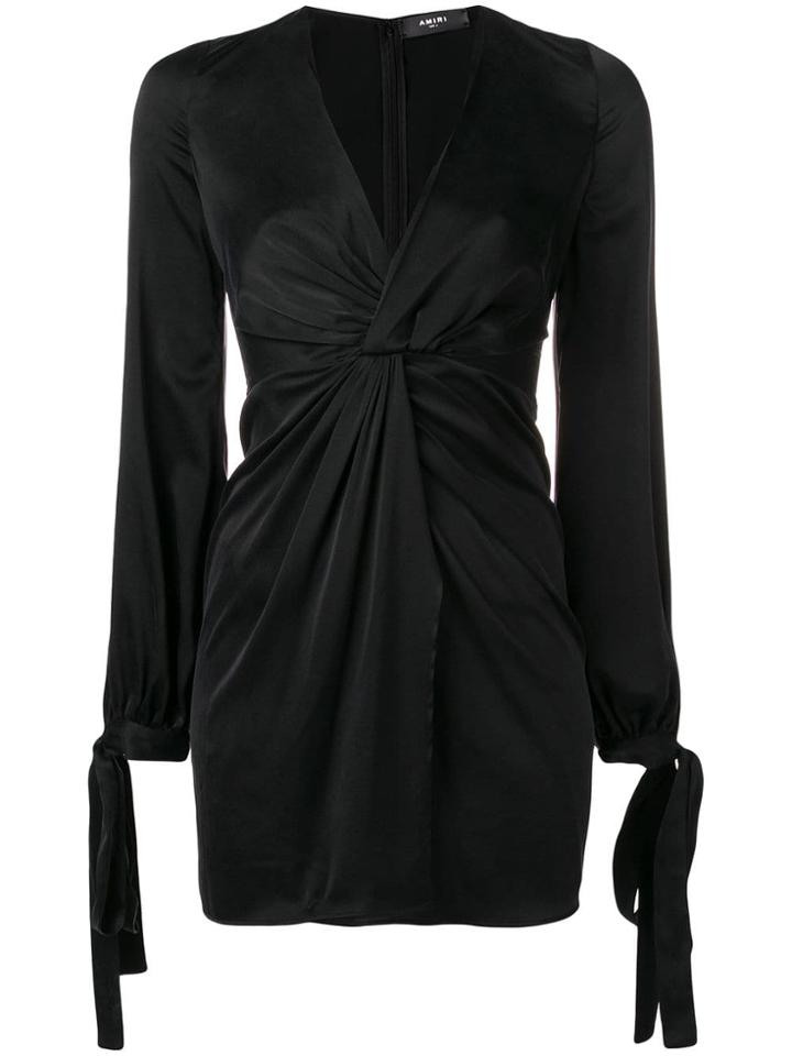 Amiri Draped Mini Dress - Black