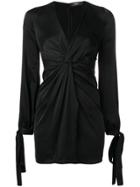 Amiri Draped Mini Dress - Black