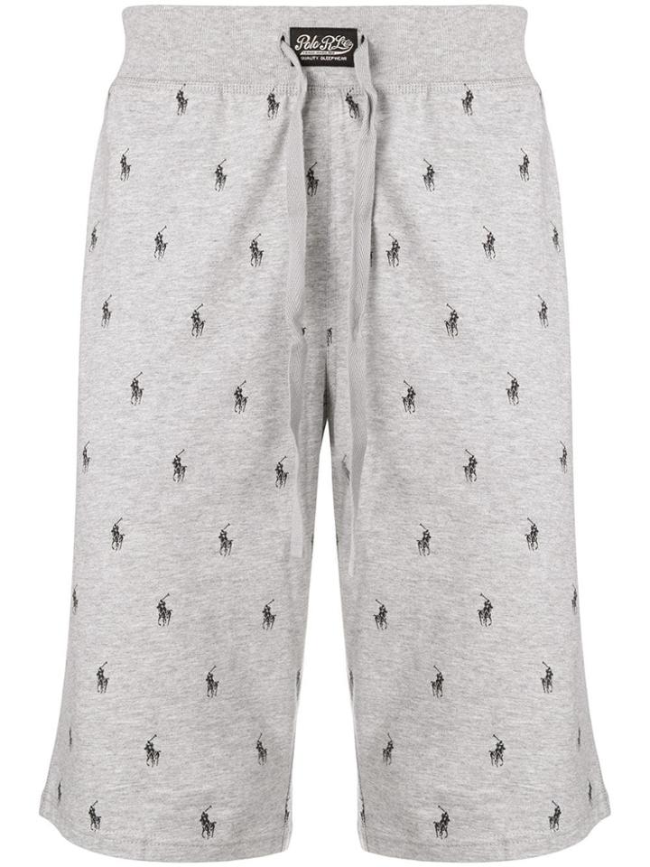 Polo Ralph Lauren All Over Logo Shorts - Grey