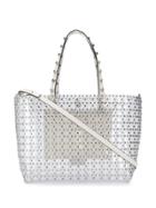 Red Valentino Studded Transparent Tote Bag - White