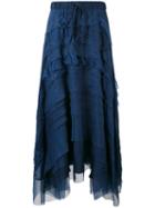 P.a.r.o.s.h. - Siridey Skirt - Women - Silk/polyester - M, Blue, Silk/polyester
