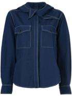 Maison Kitsuné Knot Detail Denim Shirt - Blue