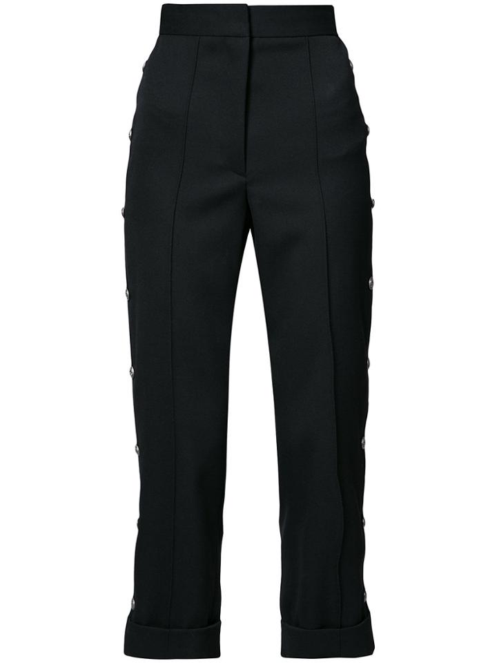 Vera Wang High-rise Cropped Tailored Trousers - Black