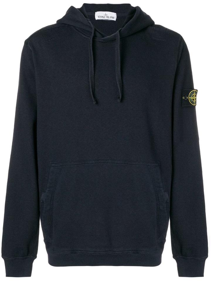 Stone Island Jersey Plain Hoodie - Blue