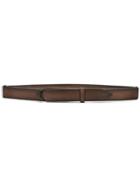 Orciani Hook Thin Belt, Men's, Brown, Leather