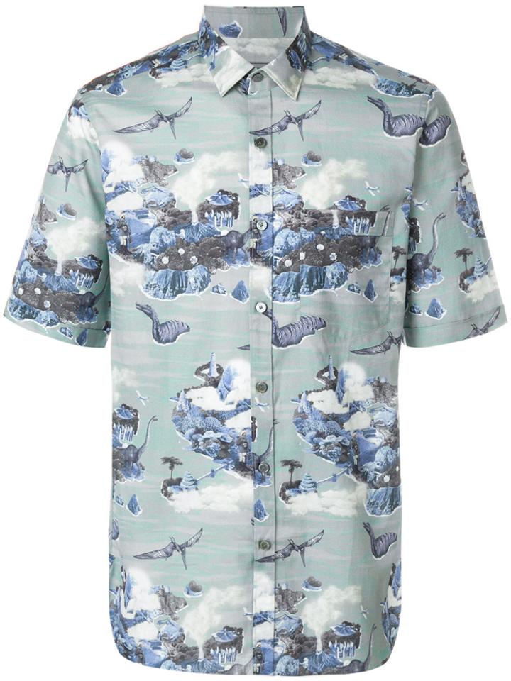 Lanvin Landscape Print Shirt - Blue