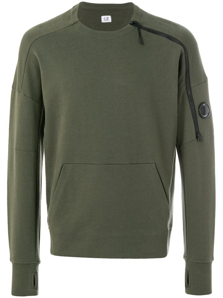 Cp Company Zipped Sleeve Sweatshirt - Green