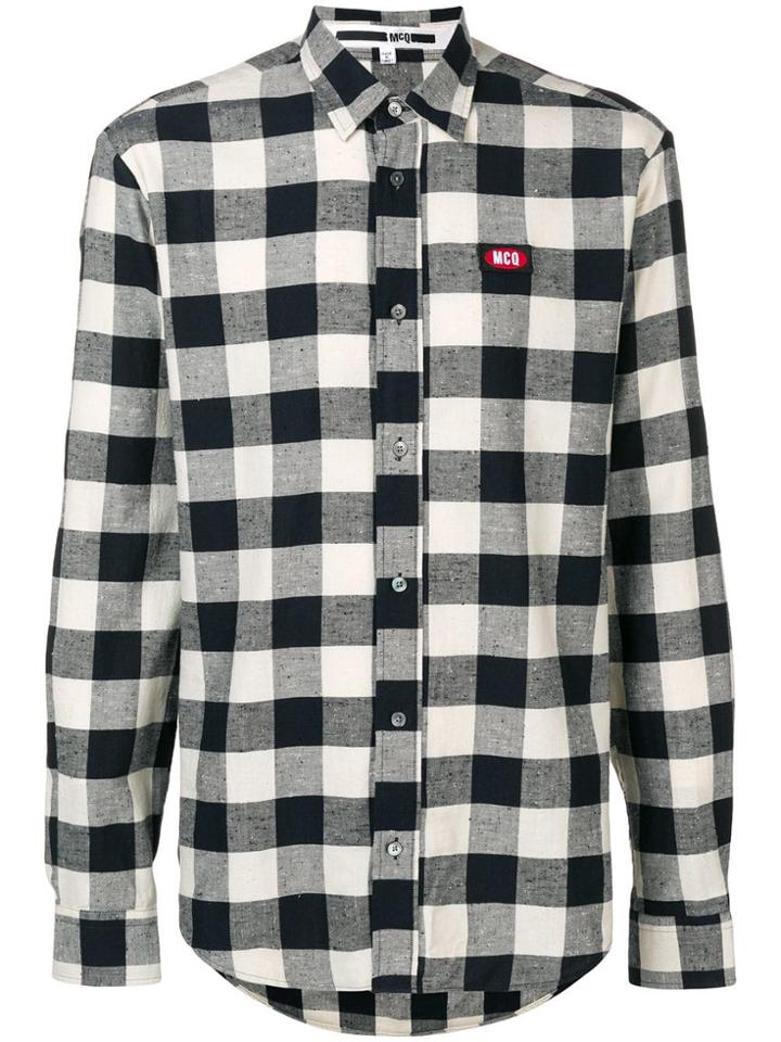 Mcq Alexander Mcqueen Checked Cotton Shirt - Black