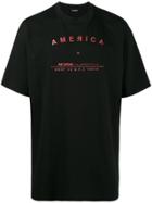 Raf Simons Black America Print Oversized T Shirt