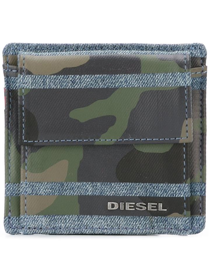 Diesel Camouflage Print Wallet