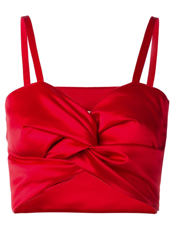 Sadie Williams - Twist Top - Women - Polyester - S, Red, Polyester