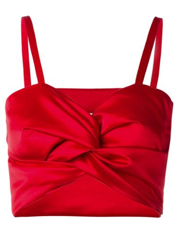 Sadie Williams - Twist Top - Women - Polyester - S, Red, Polyester