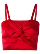 Sadie Williams - Twist Top - Women - Polyester - S, Red, Polyester