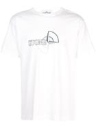 Stone Island Garment Dyed Logo Print T-shirt - White