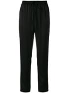 Red Valentino - Track Pants - Women - Acetate/viscose - 40, Black, Acetate/viscose