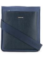 Cerruti 1881 - Front Pocket Shoulder Bag - Men - Cotton/calf Leather - One Size, Black, Cotton/calf Leather