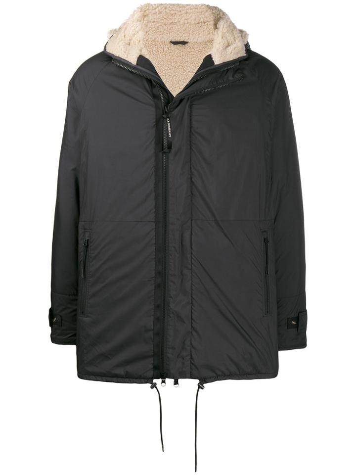 Cp Company Hooded Shell Coat - Black