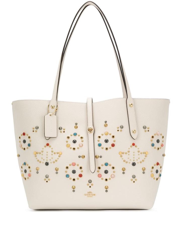 Coach Resin Rivets All Over Tote - Neutrals