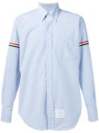 Thom Browne Striped Sleeve Shirt, Men's, Size: 4, Blue, Cotton