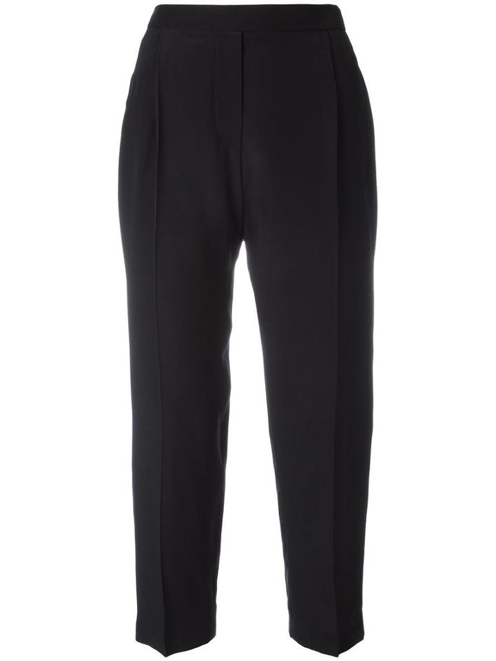 Neil Barrett Cropped Trousers, Women's, Size: 42, Black, Silk/cupro