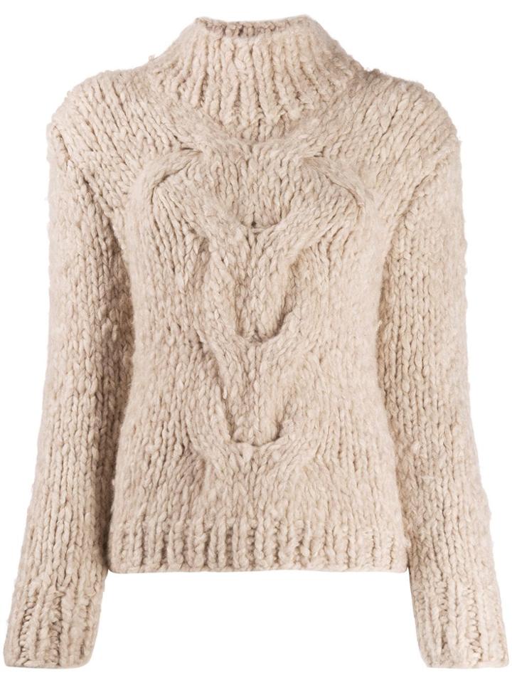 Snobby Sheep Cashmere Cable Knit Jumper - Neutrals