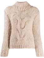 Snobby Sheep Cashmere Cable Knit Jumper - Neutrals
