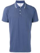 Brunello Cucinelli Striped Trim Polo Shirt, Men's, Size: Xxl, Blue, Cotton