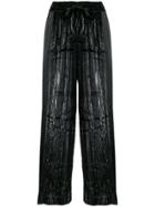 Three Floor Minnelli Sheen Wide Trousers - Black