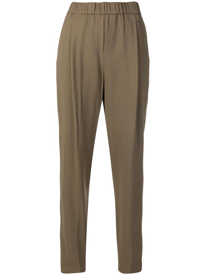 Fabiana Filippi Crepe Cady-stretch Trousers - Brown