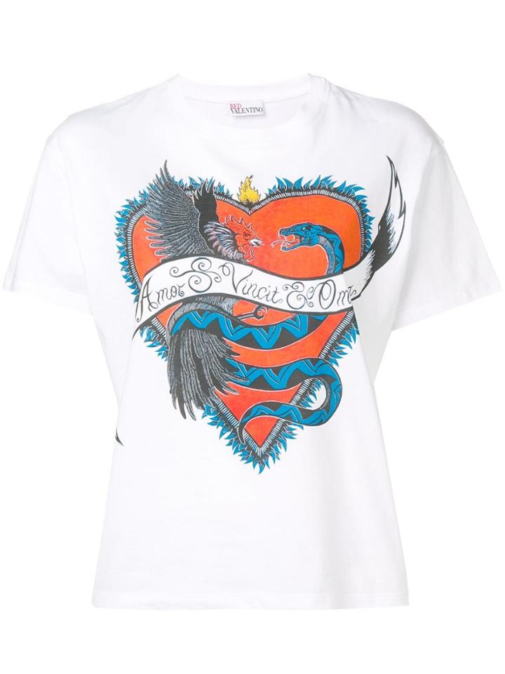 Red Valentino Graphic T-shirt - White