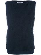 Chalayan Sleeveless Tunic, Women's, Size: Medium, Blue, Cotton/polyester