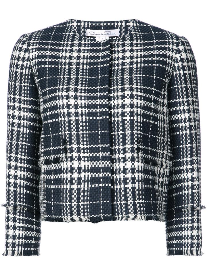 Oscar De La Renta Longsleeved Cropped Jacket - Black