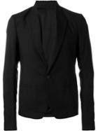 Rick Owens One Button Blazer, Men's, Size: 50, Black, Cotton/cupro/viscose/virgin Wool