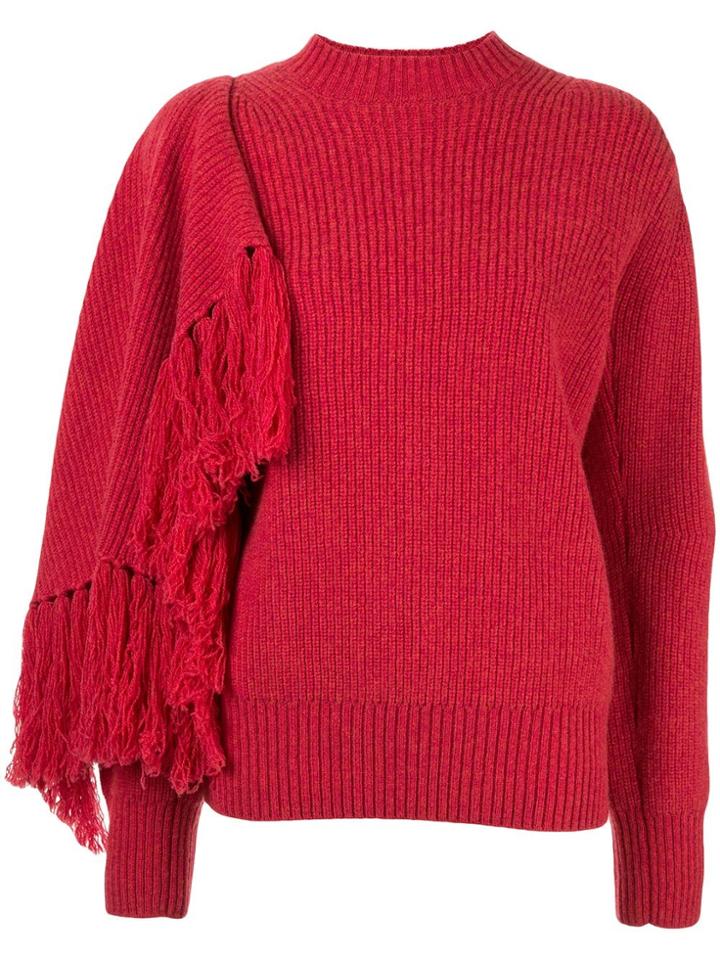 Sacai Draped Panel Jumper - Red