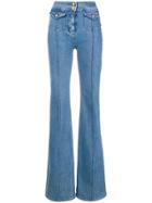 Balmain High-waist Flared Jeans - Blue