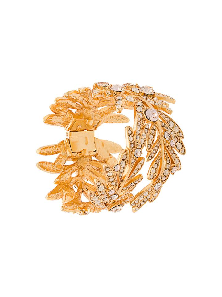 Oscar De La Renta Tropical Leaf Bracelet - Metallic