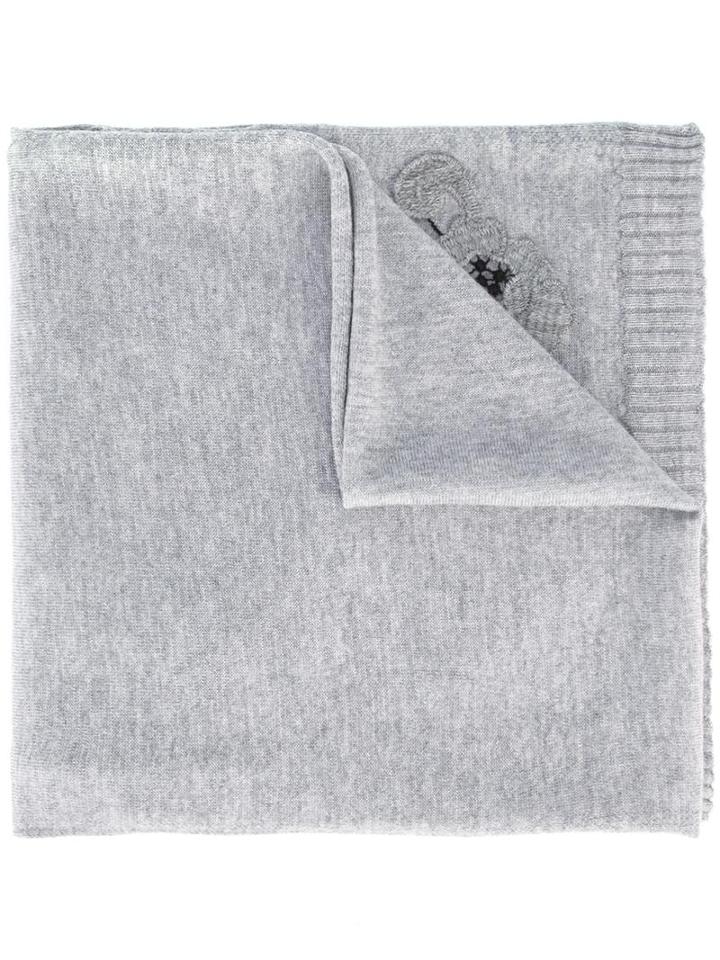 Blumarine Classic Scarf, Women's, Grey, Virgin Wool/wool/cashmere/acrylic